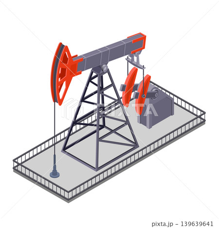 Oil pump isolated on white background Oil pump isolated on white background 139639641