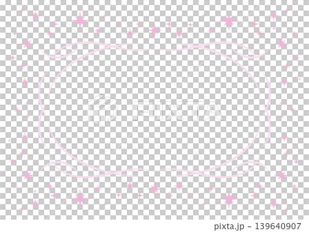 A sparkling pink star and decorative frame A sparkling pink star and decorative frame 139640907