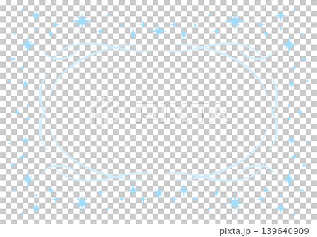 Light blue sparkling stars and decorative frame 139640909