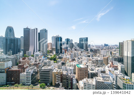 《東京都》日本の都市景観 よく晴れた空の下新宿の高層ビル群を望む（令和8年5月） 139641042