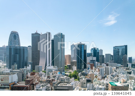 《東京都》日本の都市景観 よく晴れた空の下新宿の高層ビル群を望む（令和8年5月） 139641045