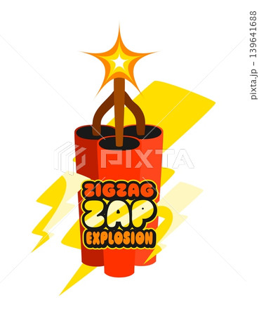 Dynamite bomb, TNT vintage Y2K sticker or tag. Grenade vintage Y2K vector tag, funny explosive groovy sticker. Dynamite with burning wick, bomb isolated hippie label or patch 139641688