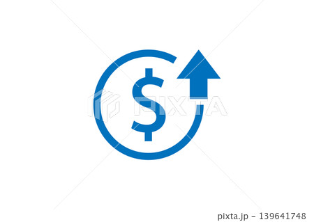 Financial Growth Icon With Upward Arrow And Dollar Symbol Representing Revenue Increase And Profit Financial Growth Icon With Upward Arrow And Dollar Symbol Representing Revenue Increase And Profit 139641748
