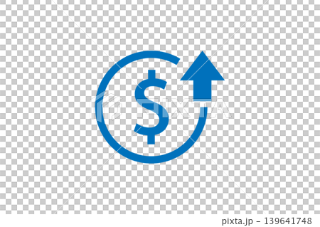 Financial Growth Icon With Upward Arrow And Dollar Symbol Representing Revenue Increase And Profit Financial Growth Icon With Upward Arrow And Dollar Symbol Representing Revenue Increase And Profit 139641748