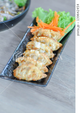 Chinese dumpling, dumpling or wonton or fried wonton or gyoza or Japanese fried dumpling Chinese dumpling, dumpling or wonton or fried wonton or gyoza or Japanese fried dumpling 139642454