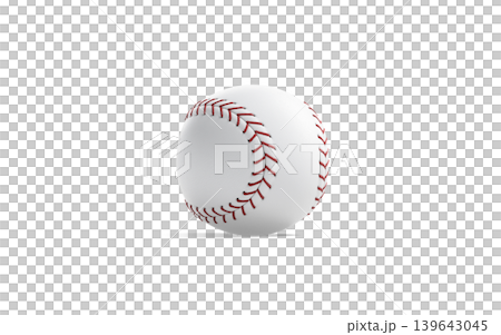 Blank white baseball ball with red seam mockup png, transparent background, 3d rendering. Empty round fastball for base tournament mock up cut out. Clear usa game championship mokcup template. Blank white baseball ball with red seam mockup png, transparent background, 3d rendering. Empty round fastball for base tournament mock up cut out. Clear usa game championship mokcup template. 139643045