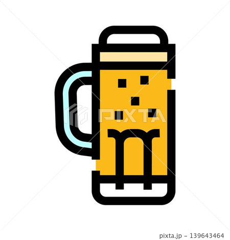 Beer mug flat color icon vector illustration Beer mug flat color icon vector illustration 139643464
