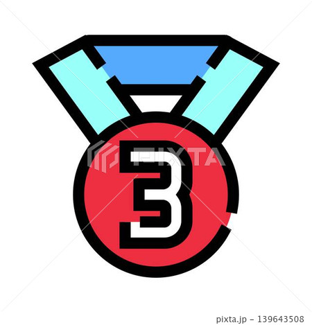 Bronze medal awarded for third place achievement Bronze medal awarded for third place achievement 139643508