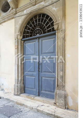 Old colored door in Larnaka, Cyprus Old colored door in Larnaka, Cyprus 139643611