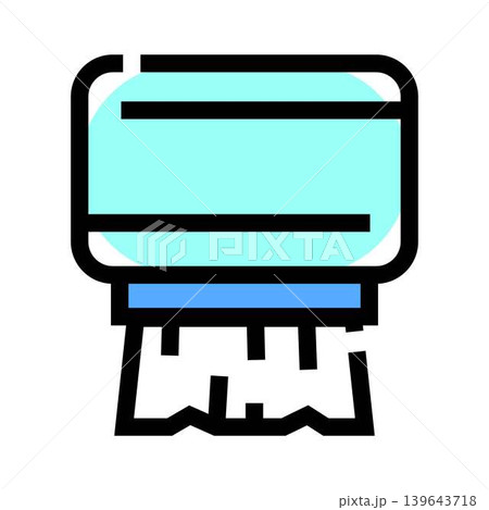 Document shredder destroying confidential papers security concept Document shredder destroying confidential papers security concept 139643718