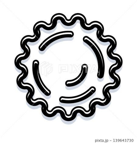 Beverage bottle cap outline icon design 139643730