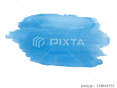 Blue watercolor wash texture background isolated on white. 139643753