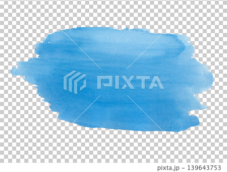 Blue watercolor wash texture background isolated on white. 139643753