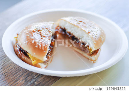 beef burger or burger or pork burger or hamburger , bun beef burger or burger or pork burger or hamburger , bun 139643823
