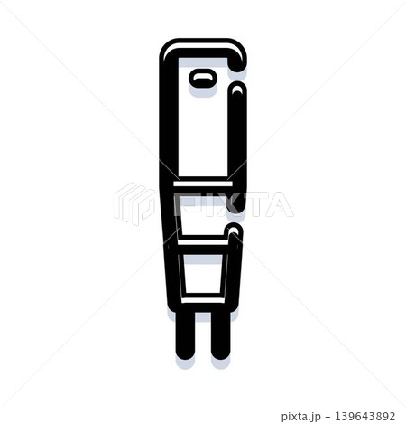 Medical needle holder instrument vector icon illustration Medical needle holder instrument vector icon illustration 139643892