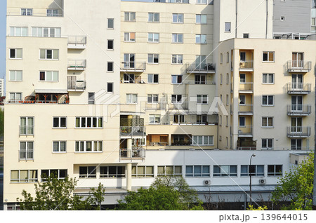 building block of flats many flats on the estate multi-family building building block of flats many flats on the estate multi-family building 139644015