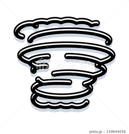 Stylized tornado swirling graphic icon design 139644056