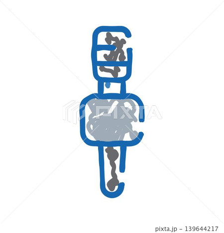 Hoist lifting mechanism icon drawing concept Hoist lifting mechanism icon drawing concept 139644217