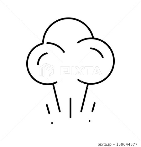 Steam or smoke cloud line art icon Steam or smoke cloud line art icon 139644377