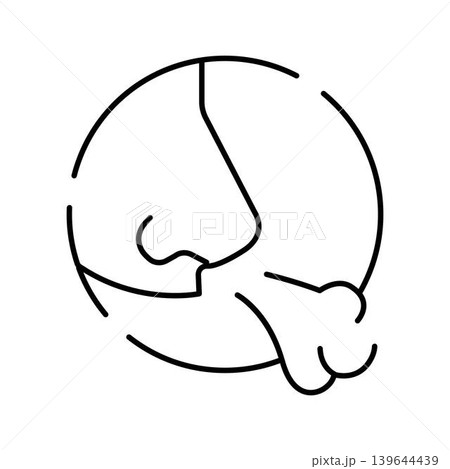 Nose icon showing allergic reaction or illness symptoms Nose icon showing allergic reaction or illness symptoms 139644439