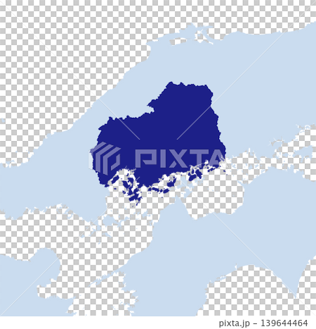 日本廣島縣地圖向量插圖素材 日本廣島縣地圖向量插圖素材 139644464