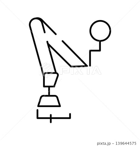 Minimalist desk lamp illustrating focused work and illumination 139644575