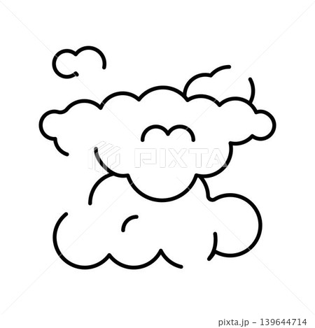 Clouds weather icon black line drawing Clouds weather icon black line drawing 139644714