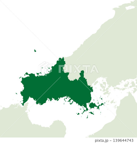 日本のベクターイラスト地図素材:山口県全体地図 日本のベクターイラスト地図素材:山口県全体地図 139644743