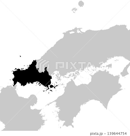 日本のベクターイラスト地図素材：山口県全体地図 139644754