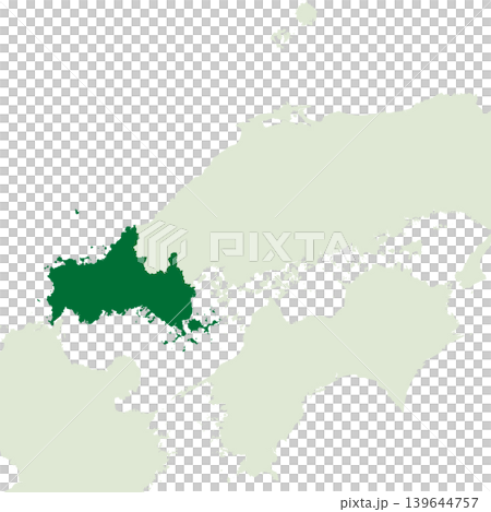 日本山口縣地圖向量插圖素材 日本山口縣地圖向量插圖素材 139644757