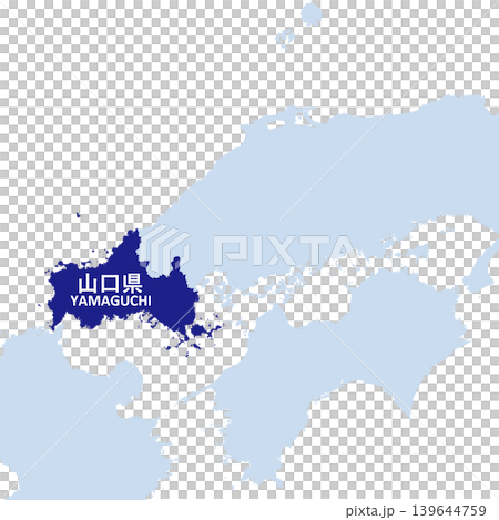 日本山口縣地圖向量插圖素材 日本山口縣地圖向量插圖素材 139644759
