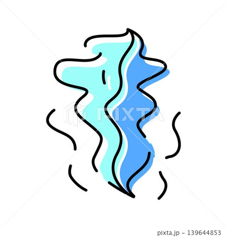 Blue vapor smell doodle cartoon icon illustration Blue vapor smell doodle cartoon icon illustration 139644853