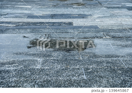 The water reflection of the National Chiang Kai-shek Memorial Hall at Liberty Square in Taipei, Taiwan. The memorial hall is a famous national monument, landmark and popular tourist attraction of Asia 139645867