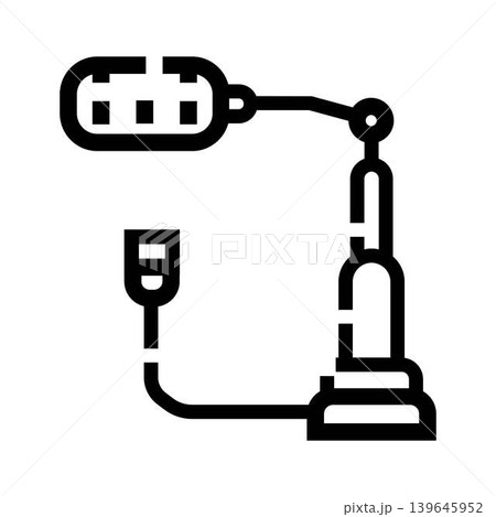 Professional tattoo machine connected to power supply 139645952
