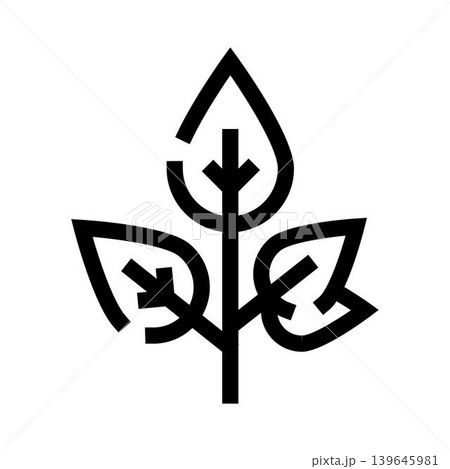 Growing plant symbol representing nature and ecology concept Growing plant symbol representing nature and ecology concept 139645981