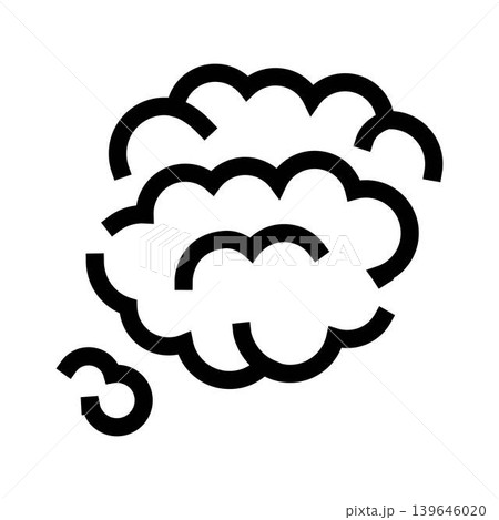 Bad smell or gas cloud emitting icon 139646020