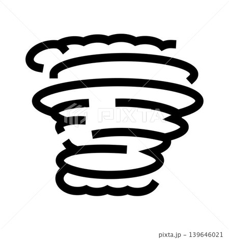 Tornado vortex twister warning weather disaster icon Tornado vortex twister warning weather disaster icon 139646021