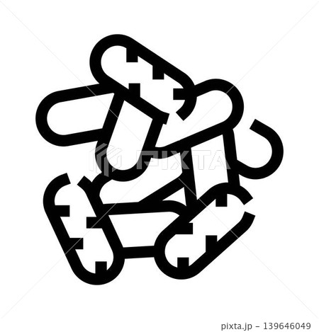 Probiotic bacteria microorganisms gut flora line icon Probiotic bacteria microorganisms gut flora line icon 139646049