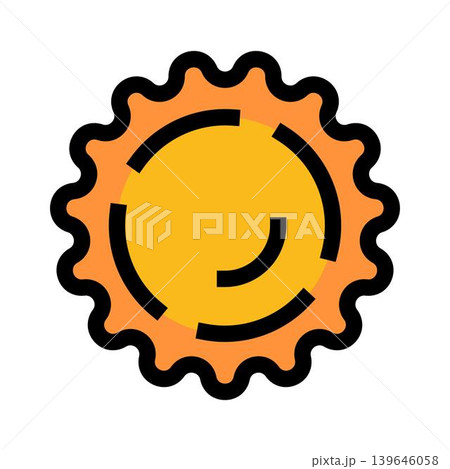 Yellow sun icon depicting global warming and summer Yellow sun icon depicting global warming and summer 139646058