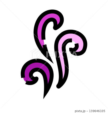 Purple and pink aroma scent swirls icon Purple and pink aroma scent swirls icon 139646105