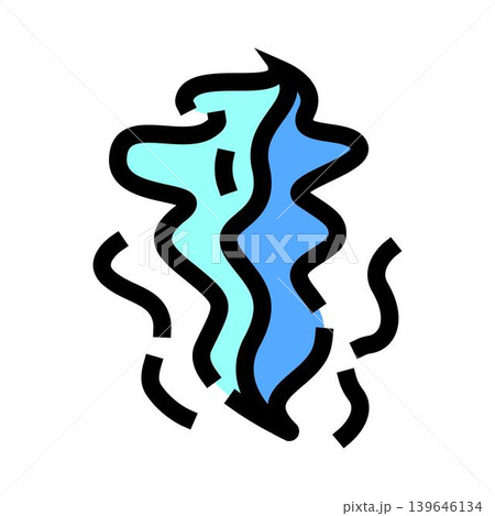 Stylized wind vortex blowing swirling abstract weather icon 139646134