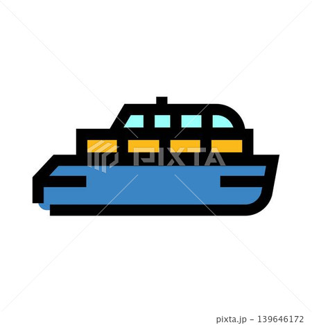 Ferry boat icon representing sea water transportation 139646172