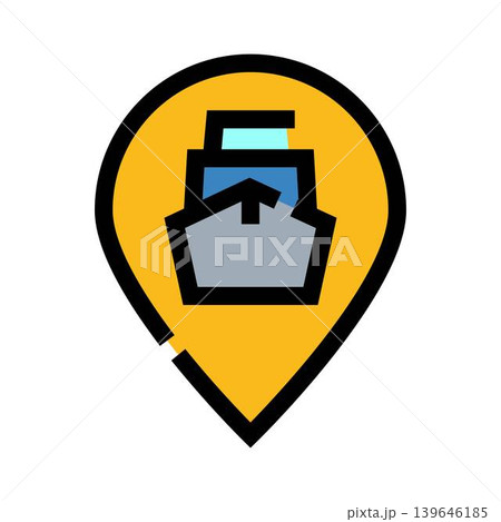 Ship location pin for global freight tracking Ship location pin for global freight tracking 139646185