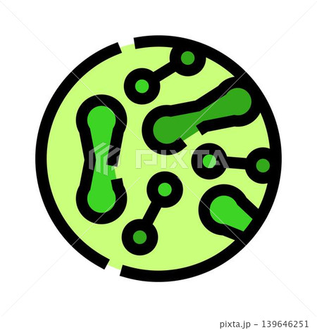 Microbe culture growing in petri dish icon Microbe culture growing in petri dish icon 139646251