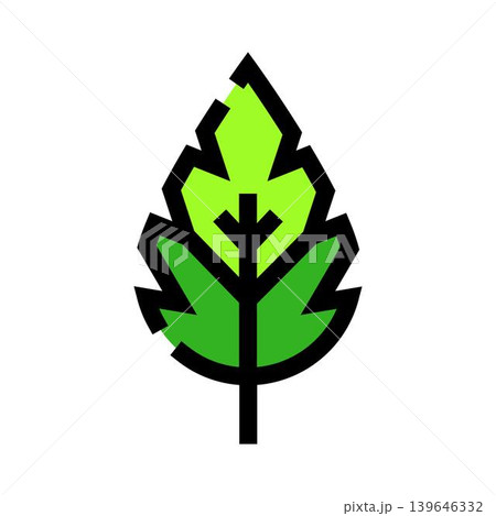 Green leaf plant icon representing nature ecology 139646332