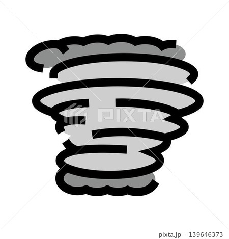 Drawing of tornado forming dangerous wind vortex Drawing of tornado forming dangerous wind vortex 139646373