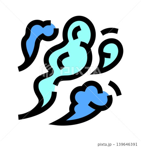 Steam vapor air scent aroma abstract icon Steam vapor air scent aroma abstract icon 139646391