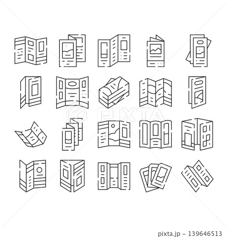 Brochures and leaflets marketing advertising documents collection 139646513