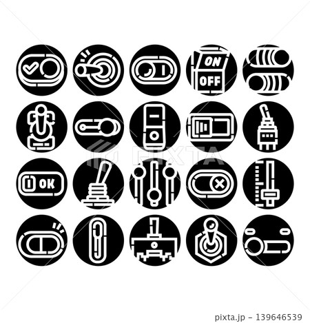 User interface toggles and slider controls collection User interface toggles and slider controls collection 139646539