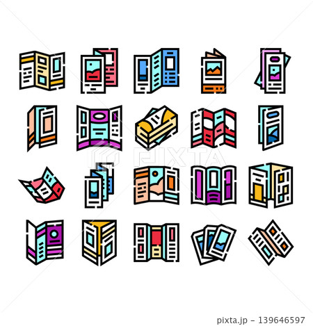 Brochures and leaflets marketing design elements collection Brochures and leaflets marketing design elements collection 139646597